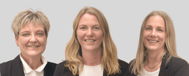 Lone, Tina og Rikke fra HRM Nordic står klar til at hjælpe din virksomhed