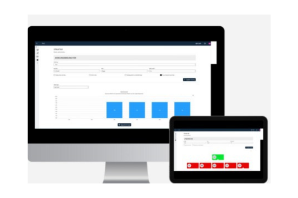 Pulsmåling i HR-system på computer og iPad.